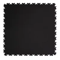 Černá plastová (PVC) zátěžová dlažba Fortelock Industry ECO Premium (kůže) - délka 51 cm, šířka 51 cm, výška 0,7 cm