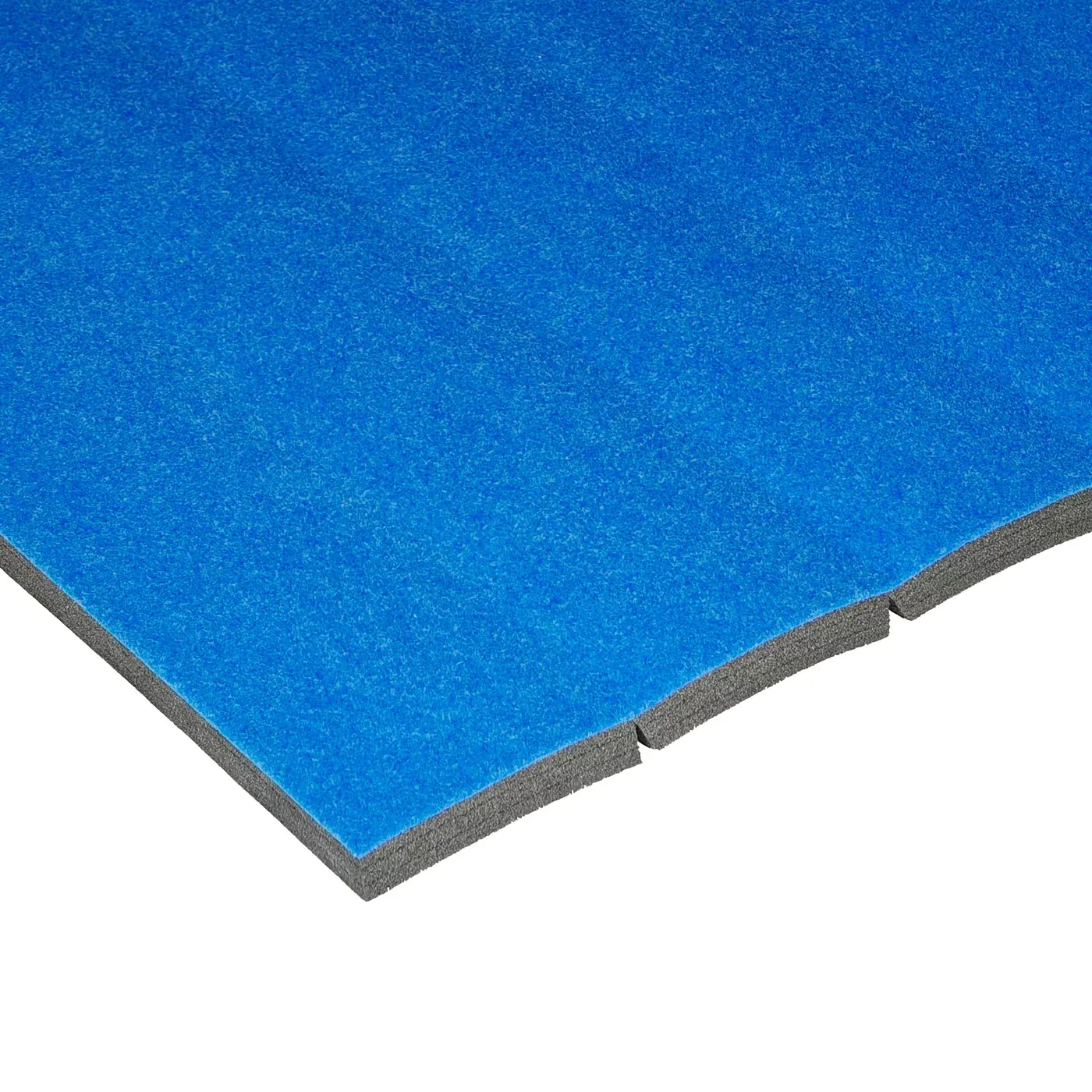 Modrý gymnastický koberec s lamelami FLOMA Slits - délka 12 m, šířka 200 cm, výška 4,5 cm