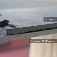 Grafitový plastový (PVC) rohový nájezd Fortelock Industry ECO Premium (kůže) - délka 14 cm, šířka 14 cm, výška 0,7 cm