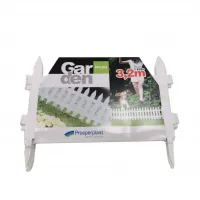 Bílý zahradní venkovní plůtek GC22 - délka 322 cm, výška 35 cm