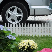 Bílý zahradní venkovní plůtek GC22 - délka 322 cm, výška 35 cm