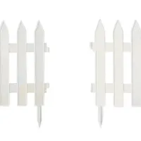 Bílý zahradní venkovní plůtek GC22 - délka 322 cm, výška 35 cm