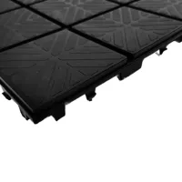 Černá plastová terasová zahradní dlažba - délka 40 cm, šířka 40 cm, výška 2 cm