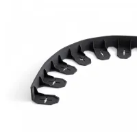 Černý plastový zahradní obrubník - délka 480 cm, šířka 8,4 cm, výška 4,5 cm