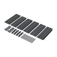 Černý plastový vyvýšený stohovatelný záhon GH68 - délka 149,2 cm, šířka 75,6 cm, výška 25 cm