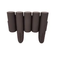 Hnědý plastový zahradní obrubník GC35 - délka 235 cm, výška 25 cm