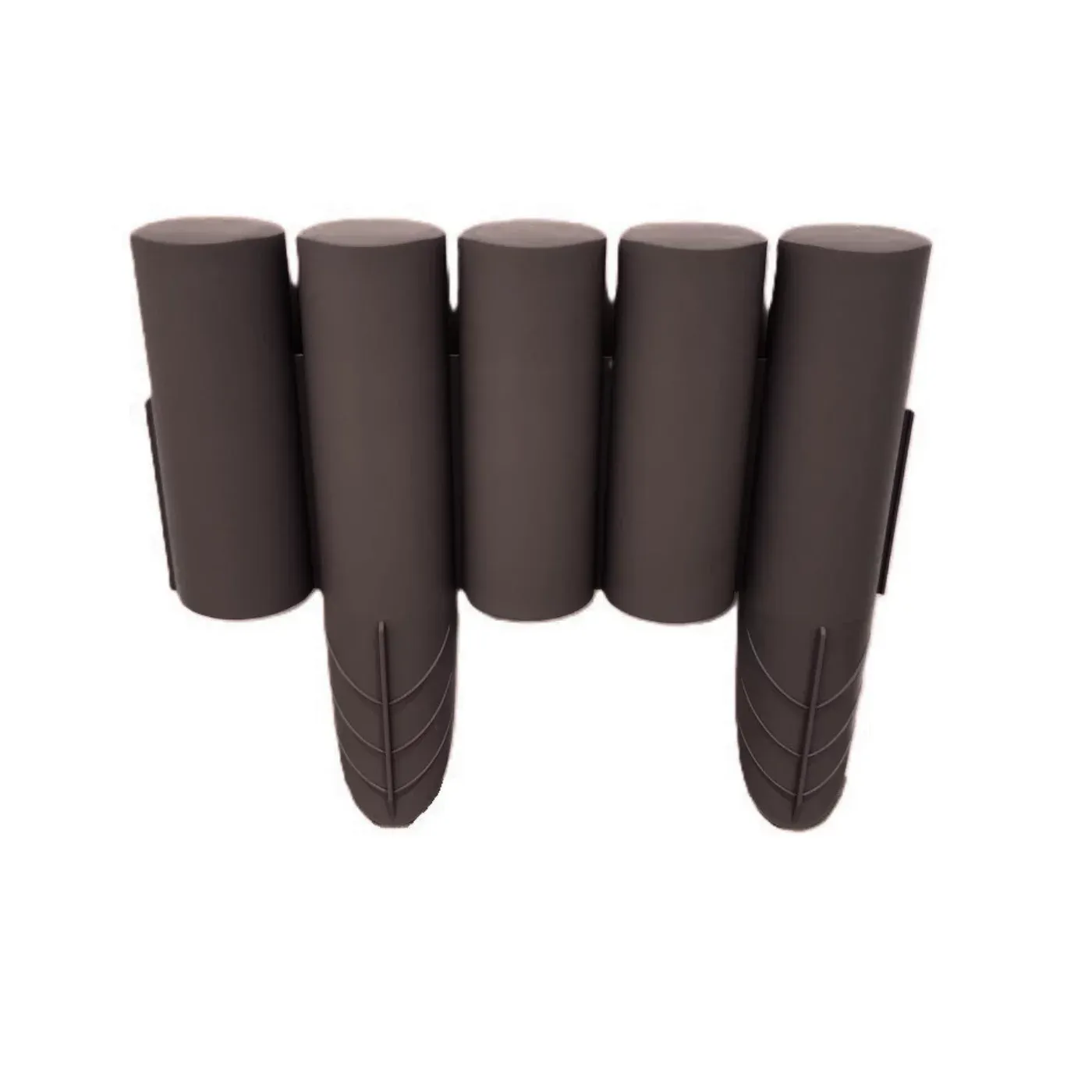 Hnědý plastový zahradní obrubník GC35 - délka 235 cm, výška 25 cm