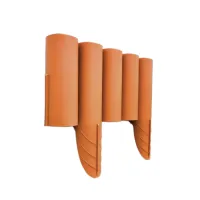 Hnědý plastový zahradní obrubník GC35 - délka 235 cm, výška 25 cm