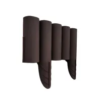 Hnědý plastový zahradní obrubník GC35 - délka 235 cm, výška 25 cm