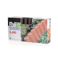 Hnědý plastový zahradní obrubník GC35 - délka 235 cm, výška 25 cm