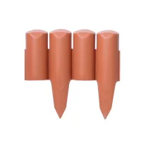 Hnědý plastový zahradní obrubník GC50 - délka 250 cm, výška 22,8 cm