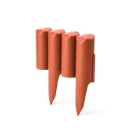 Hnědý plastový zahradní obrubník GC50 - délka 250 cm, výška 22,8 cm