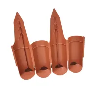 Hnědý plastový zahradní obrubník GC50 - délka 250 cm, výška 22,8 cm