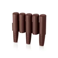 Hnědý plastový zahradní obrubník GC55 - délka 270 cm, výška 24 cm