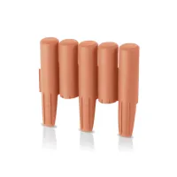 Hnědý plastový zahradní obrubník GC55 - délka 270 cm, výška 24 cm