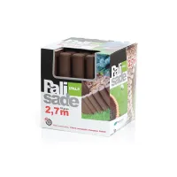 Hnědý plastový zahradní obrubník GC55 - délka 270 cm, výška 24 cm