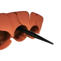 Hnědý plastový zahradní obrubník GC70 - délka 405 cm, výška 6 cm