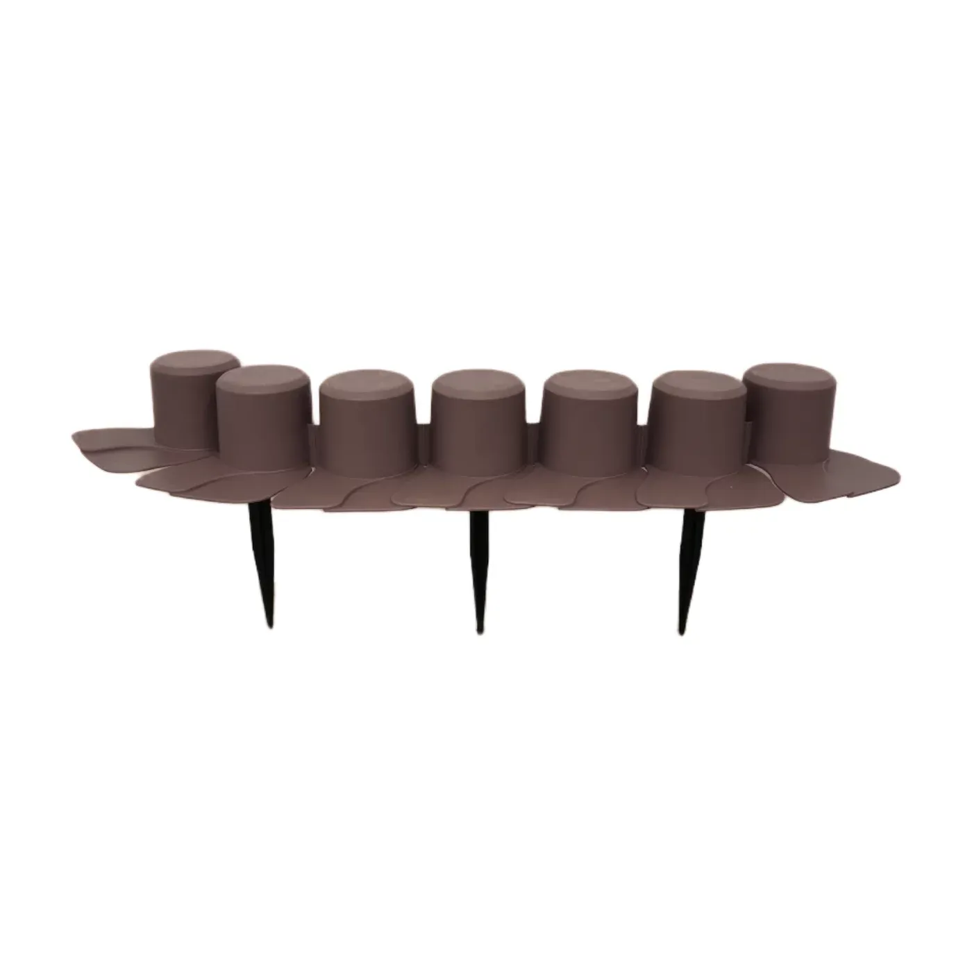 Hnědý plastový zahradní obrubník GC70 - délka 405 cm, výška 6 cm