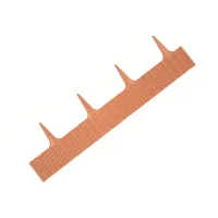 Hnědý plastový zahradní obrubník GC85 - délka 390 cm, výška 18,6 cm