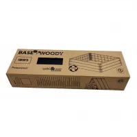 Hnědý plastový vyvýšený stohovatelný záhon GH14 - délka 75,6 cm, šířka 75,6 cm, výška 25 cm