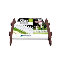 Hnědý zahradní venkovní plůtek GC22 - délka 322 cm, výška 35 cm