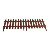 Hnědý zahradní venkovní plůtek GC22 - délka 322 cm, výška 35 cm