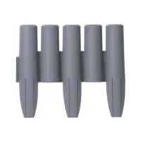 Šedý plastový zahradní obrubník GC55 - délka 270 cm, výška 24 cm