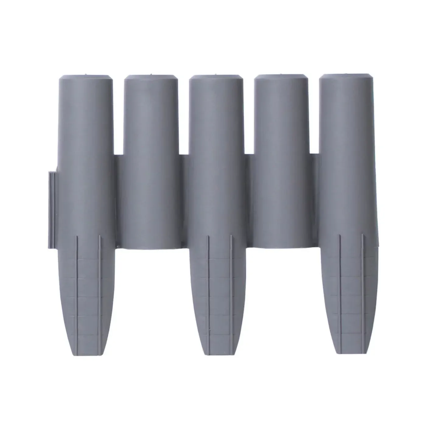 Šedý plastový zahradní obrubník GC55 - délka 270 cm, výška 24 cm