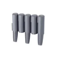 Šedý plastový zahradní obrubník GC55 - délka 270 cm, výška 24 cm