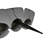 Šedý plastový zahradní obrubník GC70 - délka 405 cm, výška 6 cm