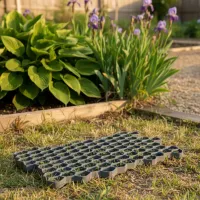 Černá plastová zatravňovací dlažba - délka 60 cm, šířka 40 cm, výška 3,3 cm