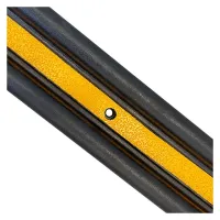 Černo-žlutá gumová nástěnná ochrana zdí, stěn - délka 100 cm, šířka 15 cm, tloušťka 3 cm