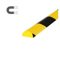 Černo-žlutá pěnová magnetická ochrana zdí, stěn typ ED - délka 100 cm, šířka 4 cm, výška 2 cm