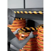 Černo-žlutá pěnová magnetická ochrana rohů zdí, stěn typ A+ - průměr 6 cm, délka 100 cm