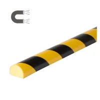 Černo-žlutá pěnová magnetická ochrana zdí, stěn "typ C" - délka 100 cm, šířka 4 cm, výška 3 cm