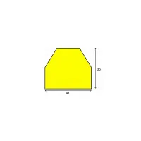 Černo-žlutá pěnová magnetická ochrana zdí, stěn typ CC - délka 100 cm, šířka 4,1 cm, výška 3,6 cm