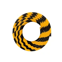 Černo-žlutá pěnová ochrana rohů zdí, stěn "typ A" - průměr 4 cm, délka 100 cm