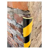 Černo-žlutá pěnová ochrana rohů zdí, stěn "typ A" - průměr 4 cm, délka 100 cm