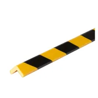 Černo-žlutá pěnová ochrana rohů zdí, stěn typ E - délka 100 cm, šířka 2,6 x 2,6 cm, tloušťka 0,7 cm