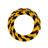 Černo-žlutá pěnová ochrana rohů zdí, stěn Typ H - délka 100 cm, šířka 4,7 x 4,7 cm, tloušťka 1,2 cm