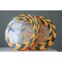 Černo-žlutá pěnová reflexní ochrana kabelů, potrubí, kanálů typ R30 - průměr 5 cm, délka 100 cm