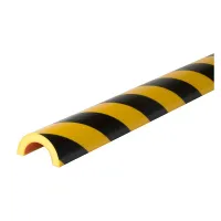 Černo-žlutá pěnová reflexní ochrana kabelů, potrubí, kanálů typ R50 - průměr 7 cm, délka 100 cm, tloušťka 1 cm