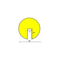 Černo-žlutá pěnová reflexní ochrana rohů zdí, stěn typ B+ - průměr 4 cm, délka 100 cm