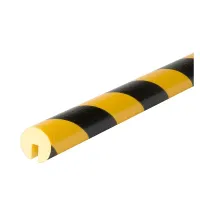 Černo-žlutá pěnová reflexní ochrana rohů zdí, stěn "typ B" - průměr 4 cm, délka 100 cm