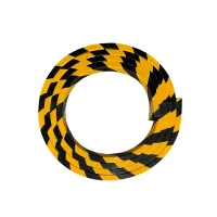 Černo-žlutá pěnová reflexní ochrana zdí, stěn typ F - délka 100 cm, šířka 4 cm, výška 1,1 cm