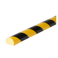 Černo-žlutá pěnová reflexní ochrana zdí, stěn "typ C" - délka 100 cm, šířka 4 cm, výška 3 cm