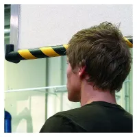 Černo-žlutá pěnová reflexní ochrana rohů zdí, stěn typ B+ - průměr 4 cm, délka 100 cm