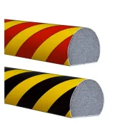 Černo-žlutá pěnová reflexní výstražná ochrana zdí, stěn typ AC - průměr 4,5 cm, délka 100 cm