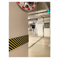 Černo-žlutá pěnová výstražná ochrana zdí, stěn PI-4M - délka 100 cm, šířka 7 cm, výška 1 cm