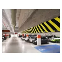 Černo-žlutá pěnová výstražná ochrana zdí, stěn PI-4 - délka 100 cm, šířka 3,3 cm, výška 1 cm